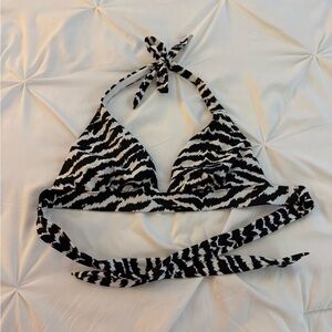 Victoria’s Secret Bikini Top Size Large Zebra Pattern